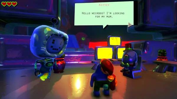 Сцена из внутреннего меню Heart Chain Kitty