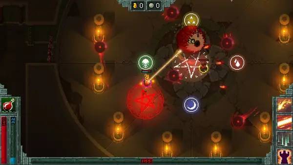 Сцена из внутреннего меню Heroes of Hammerwatch