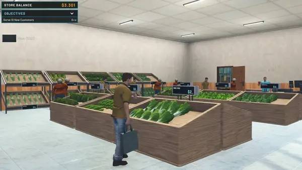 Сцена из внутреннего меню Hydroponics Farm and Store Simulator