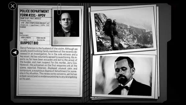 Сцена из внутреннего меню Interrogation You will be deceived