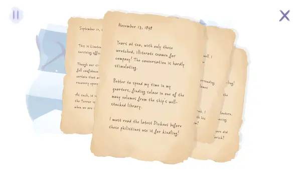 Сцена из внутреннего меню Inua - A Story in Ice and Time