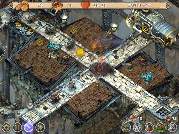 Сцена из внутреннего меню Iron Heart Steam Tower