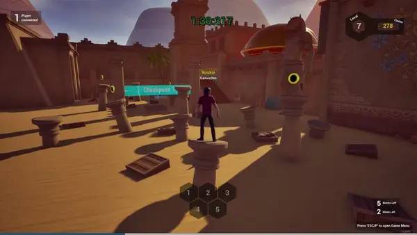 Сцена из внутреннего меню JUMP! The Floor Is...