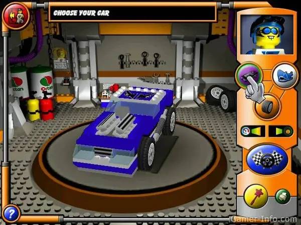 Сцена из внутреннего меню Lego Stunt Rally