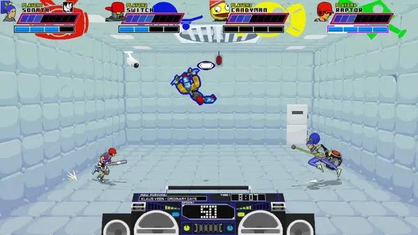 Сцена из внутреннего меню Lethal League