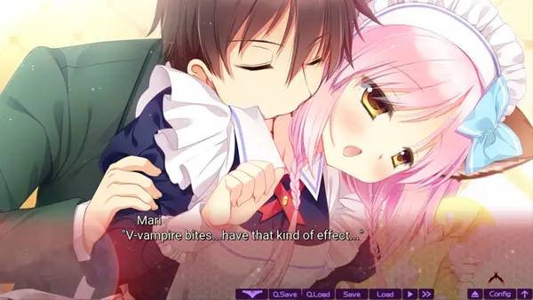 Сцена из внутреннего меню Libra of the Vampire Princess