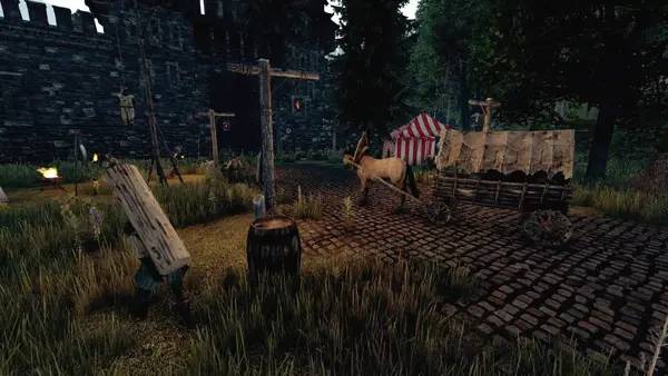 Сцена из внутреннего меню Life is Feudal MMO