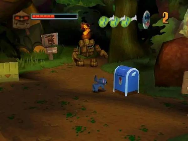 Сцена из внутреннего меню Lilo and Stitch Trouble in Pradise