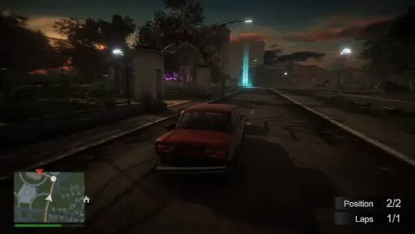 Сцена из внутреннего меню MadOut2 BigCityOnline