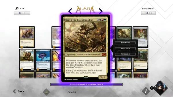 Сцена из внутреннего меню Magic 2015 - Duels of the Planeswalkers
