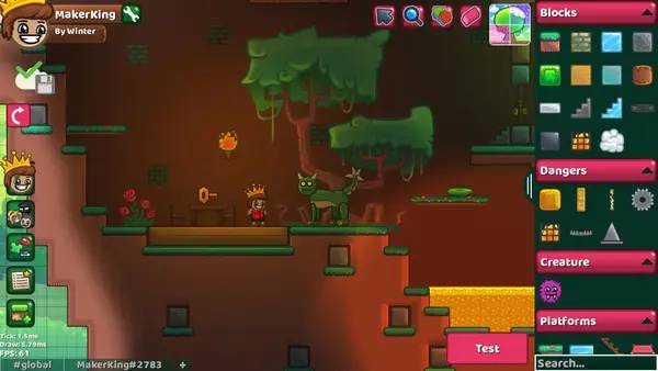 Сцена из внутреннего меню MakerKing