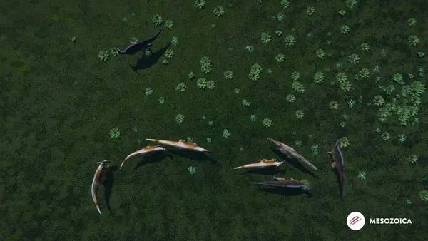 Сцена из внутреннего меню Mesozoica