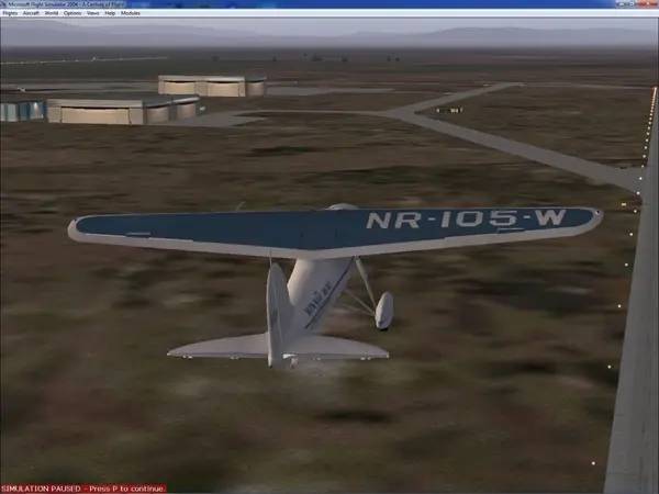 Сцена из внутреннего меню Microsoft Flight Simulator 2004 - A Century of Flight