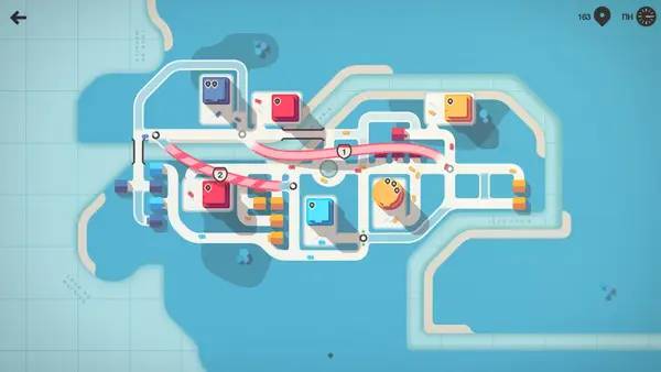 Сцена из внутреннего меню Mini Motorways