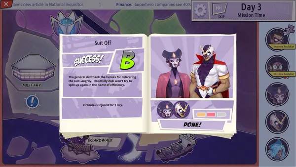 Сцена из внутреннего меню Mission It's Complicated