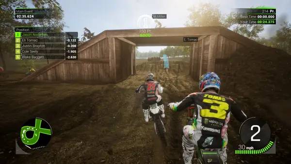 Сцена из внутреннего меню Monster Energy Supercross - The Official Videogame 2