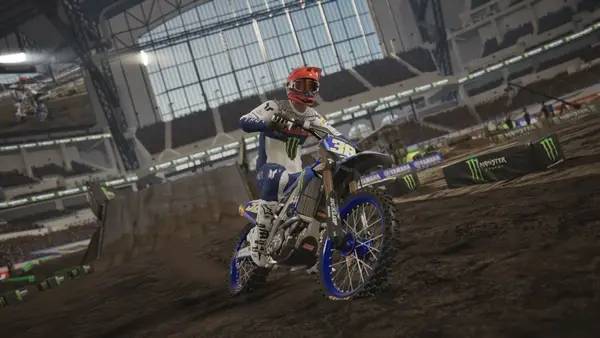 Сцена из внутреннего меню Monster Energy Supercross 25 - The Official Video Game