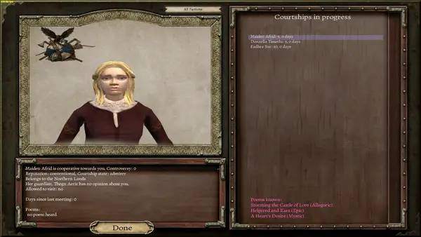 Сцена из внутреннего меню Mount & Blade Warband - BannerPage