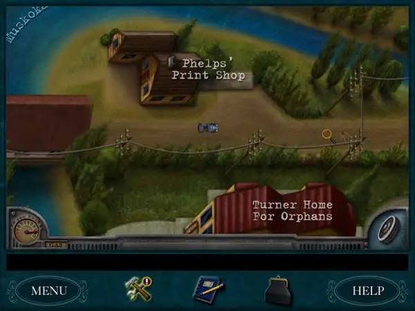 Сцена из внутреннего меню Nancy Drew Secret of the Old Clock