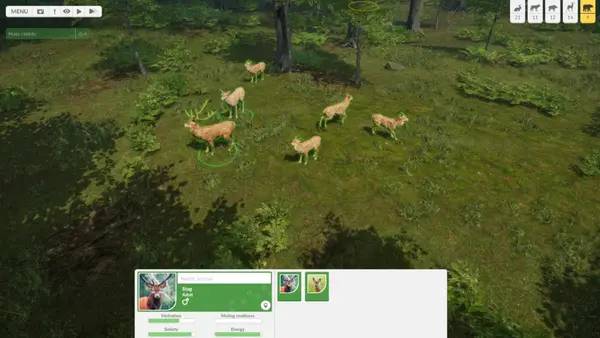 Сцена из внутреннего меню Natural Instincts European Forest