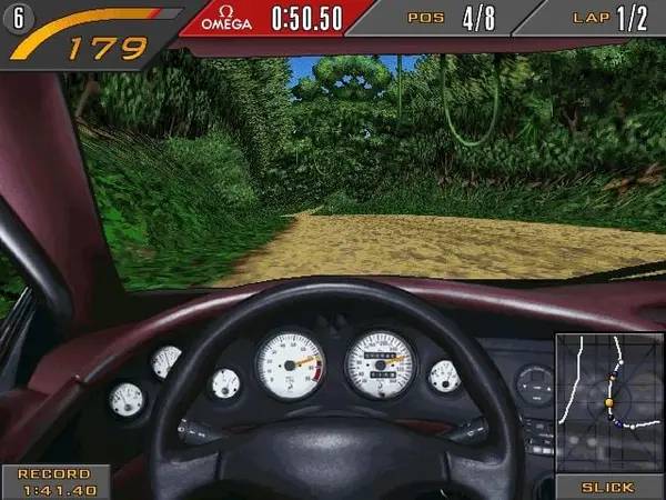 Сцена из внутреннего меню Need for Speed 2 Special Edition