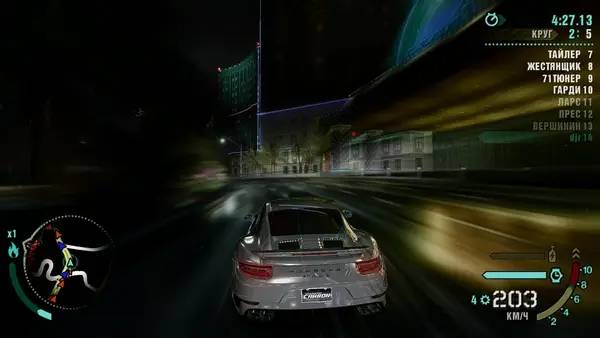 Сцена из внутреннего меню Need For Speed Carbon - Remastered