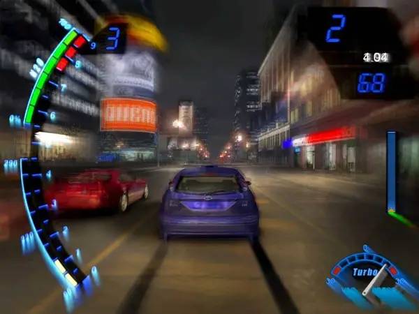 Сцена из внутреннего меню Need for Speed Underground