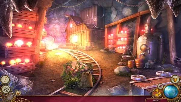 Сцена из внутреннего меню Nevertales Hearthbridge Cabinet Collector's Edition