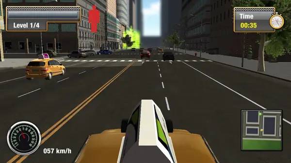 Сцена из внутреннего меню New York Taxi Simulator