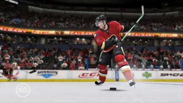 Сцена из внутреннего меню NHL 09