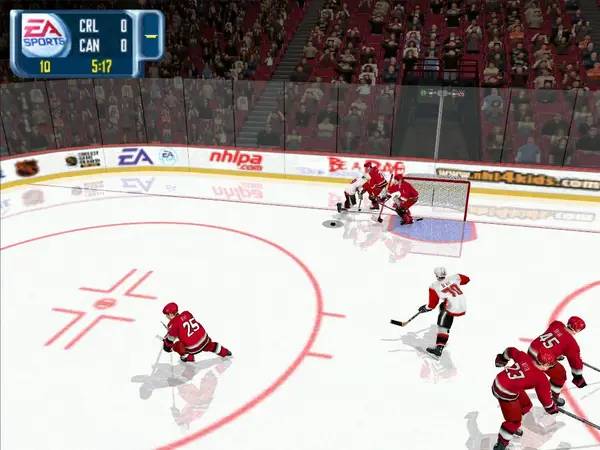 Сцена из внутреннего меню NHL 2001
