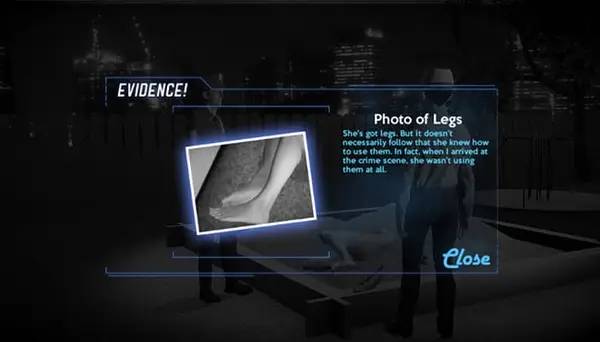 Сцена из внутреннего меню Nick Bounty and the Dame with the Blue Chewed Shoe