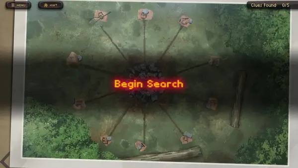 Сцена из внутреннего меню Night Cascades