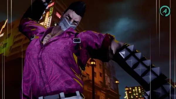 Сцена из внутреннего меню NINJA SLAYER NEO-SAITAMA IN FLAMES