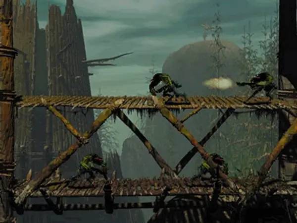 Сцена из внутреннего меню Oddworld Abe's Oddysee
