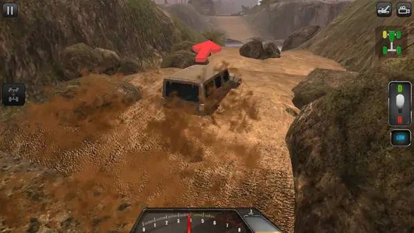Сцена из внутреннего меню Offroad Driving Simulator 4x4