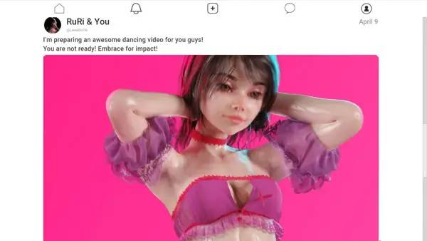 Сцена из внутреннего меню OnlyFuck - RuRu's Adventures