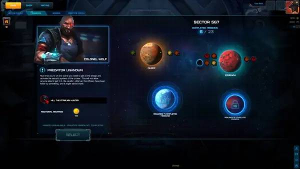 Сцена из внутреннего меню ONRAID