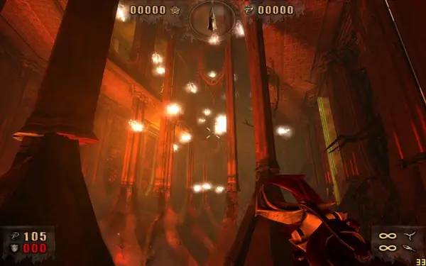 Сцена из внутреннего меню Painkiller Resurrection