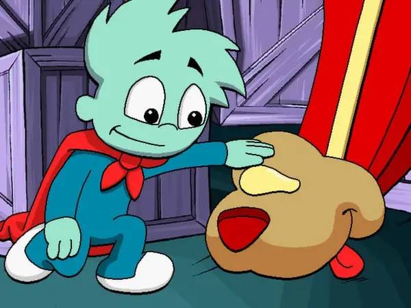 Сцена из внутреннего меню Pajama Sam 2  Thunder And Lightning Aren't So Frightening