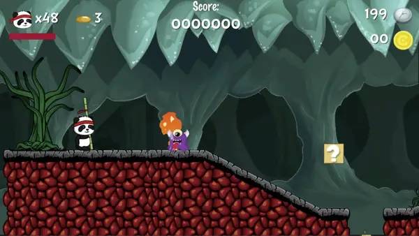 Сцена из внутреннего меню Panda Hero