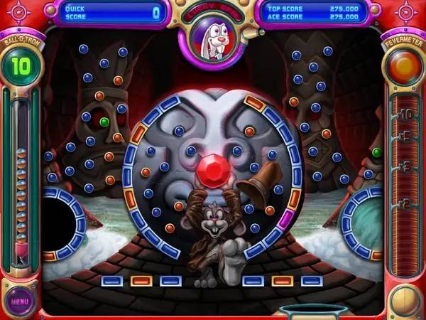 Сцена из внутреннего меню Peggle Nights