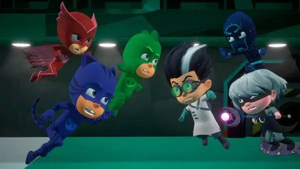 Сцена из внутреннего меню PJ MASKS HEROES OF THE NIGHT