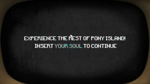 Сцена из внутреннего меню Pony Island