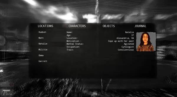 Сцена из внутреннего меню Post War Dreams