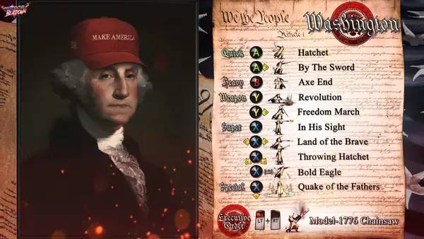 Сцена из внутреннего меню Presidential Beatdown