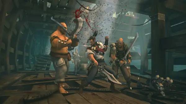 Сцена из внутреннего меню Приключения капитана Блада