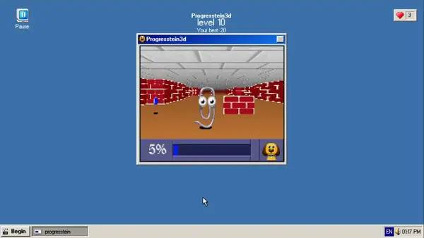 Сцена из внутреннего меню Progressbar95