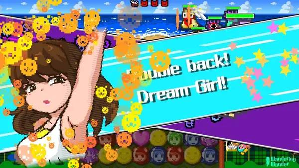 Сцена из внутреннего меню Puzzle Battler! Mirai