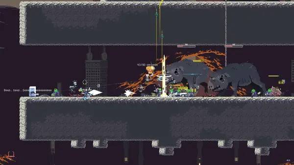Сцена из внутреннего меню Risk of Rain Returns